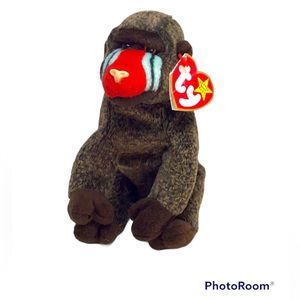 🍄 2000 TY “Cheeks” Beanie Baby Baboon